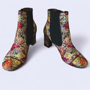 Tabitha Simmons Micki floral leather boots (EU 37.5)